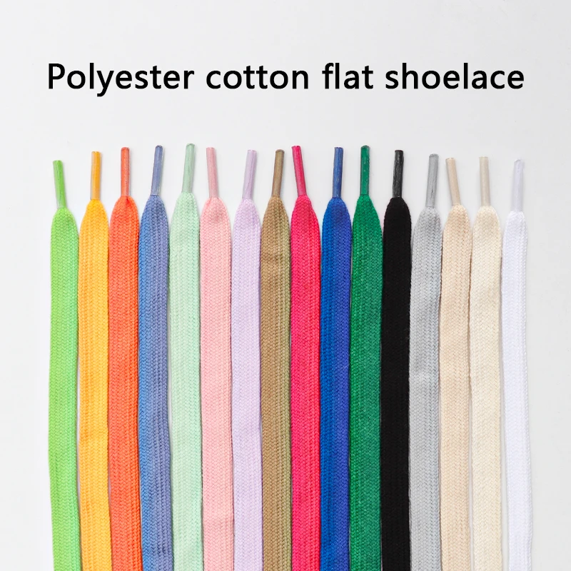 Top Trends: Flat Classic Canvas Sports Shoe Laces Casual Unisex Shoelace Solid Double Cotton Shoelaces For Sneakers Shoestrings For AF1 Shoppable Styles