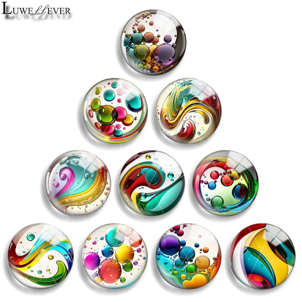 Top Trends: 12mm 10mm 20mm 25mm 30mm 40mm 860 Flower Mix Round Glass Cabochon Jewelry Finding 18mm Snap Button Charm Bracelet Shoppable Styles