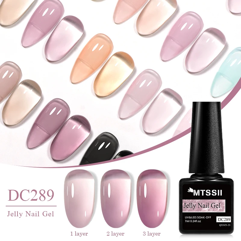 Top Trends: Mtssii 7ML Jelly Brown Nail Gel Polish Transparent Summer Nude Milky Pink Semi Permanent Soak Off Nail Art Manicure DIY Varnish Shoppable Styles - Image 2