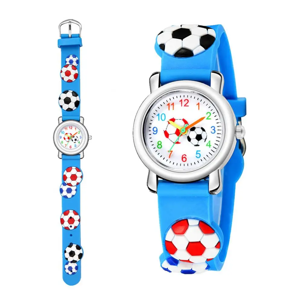 Top Trends: Cartoon 3D Football Pattern Kids Watch Boys Girls Children Wrist Watch Clock Wristwatch Quartz Watch Student Time Clock Gift Shoppable Styles