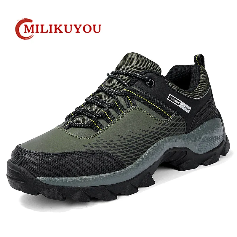 Top Trends: 2023 Hiking Shoes For Men Waterproof PU Leather Man Sneakers Light Non-Slip Casual Climbing Trekking Shoe Outdoor Training Sport Shoppable Styles