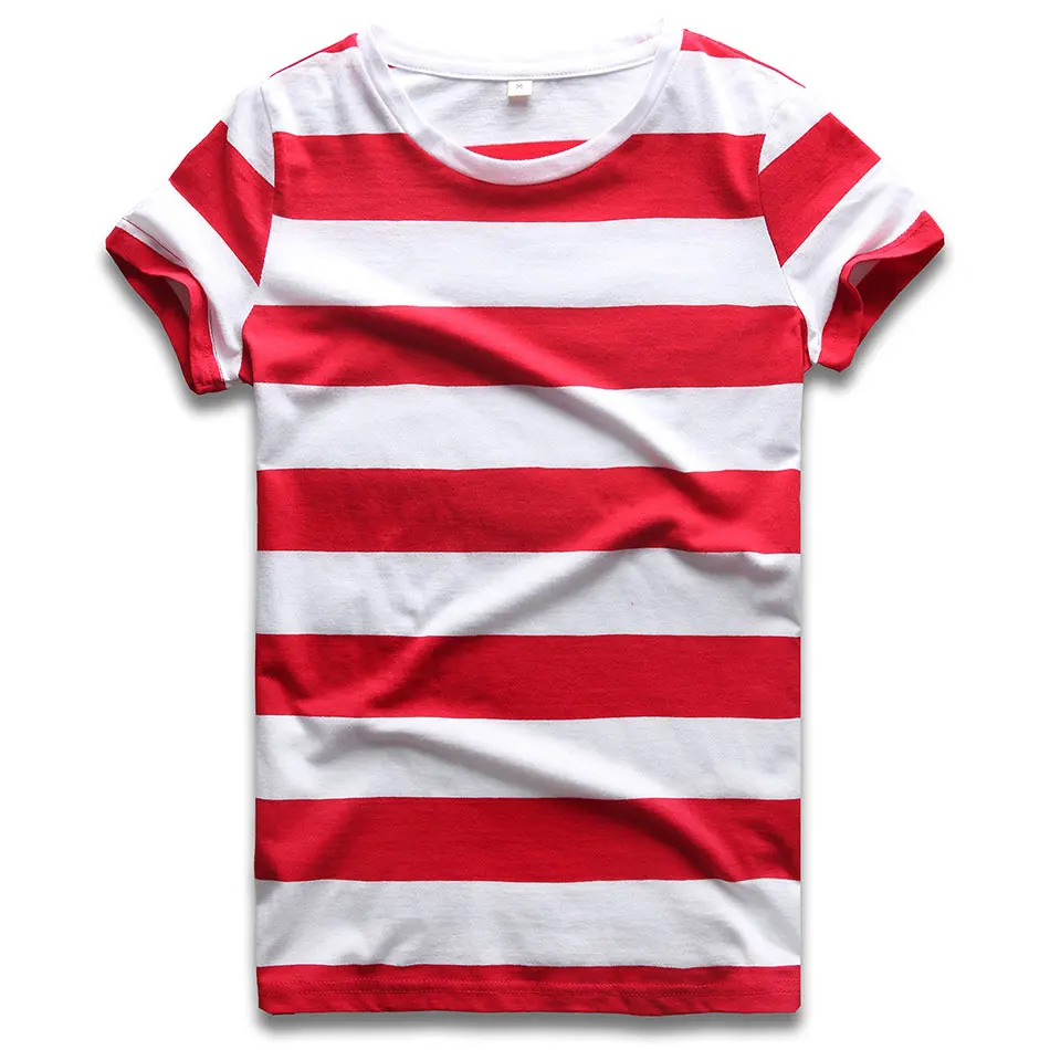 Top Trends: Zecmos Red White Striped T Shirt For Women Summer Round Rainbow Short Sleeve Tees For Women Casual Summer Cool Shoppable Styles