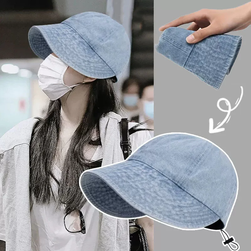 Top Trends: Women&#039;s Bucket Hat Panama Fashion Sun Visor Breathable Fisherman Protection Hat Ponytail Cap Summer Hats Beach Sun Hats Shoppable Styles