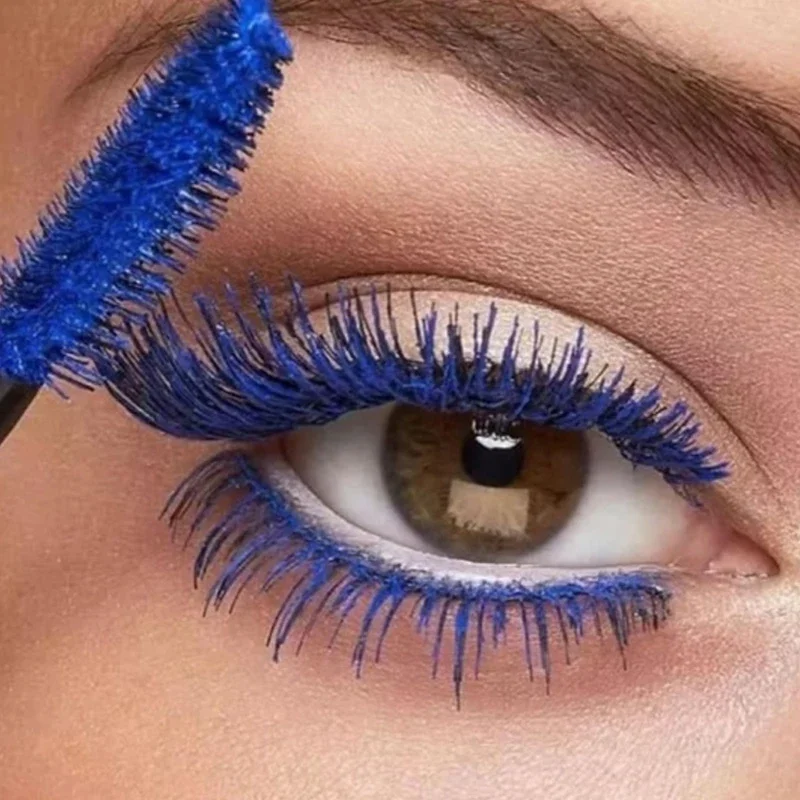 Top Trends: Waterproof Blue Mascara Fast Dry Eyelashes Curls Extension Make-Up Eyelashes Colorful Red Purple Black White Mascara Cosmetics Shoppable Styles