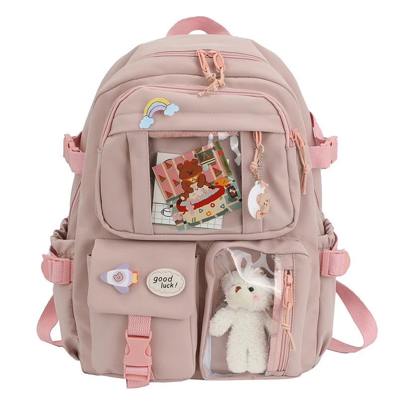 Top Trends: 2023 New Children's Backpack Student Kawaii High School Backpack Large Capacity Schoolbag Girl Fashion Leisure Luxury Handbag Shoppable Styles