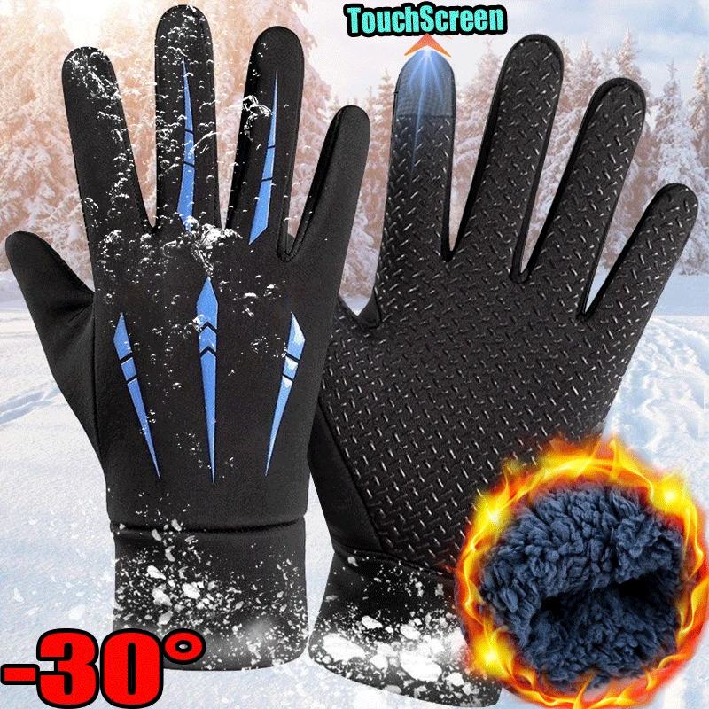 Top Trends: Winter Waterproof Men Gloves Windproof Sports Fishing Touchscreen Driving Motorcycle Ski Non-slip Warm Women Full Fingers Gloves Shoppable Styles