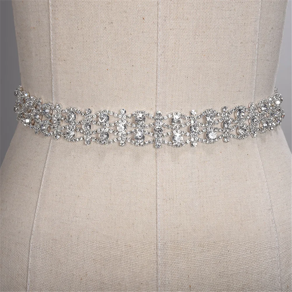 Top Trends: Real Photo Rhinestones Bridal Bbelt Diamond Wedding Dress Belt Crystal Satin Wedding Sash For Wedding Dress Accessories Shoppable Styles