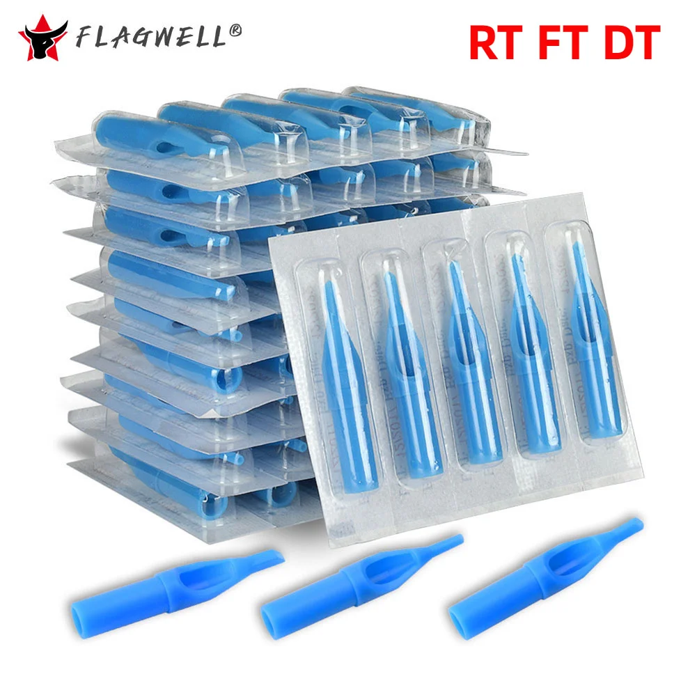 Top Trends: 50Pcs Blue Sterilized Disposable Tattoo Machine Gun Nozzle Tips Plastics Needle Tube For Tattoo Machine Gun Needle Ink Cup Kits Shoppable Styles