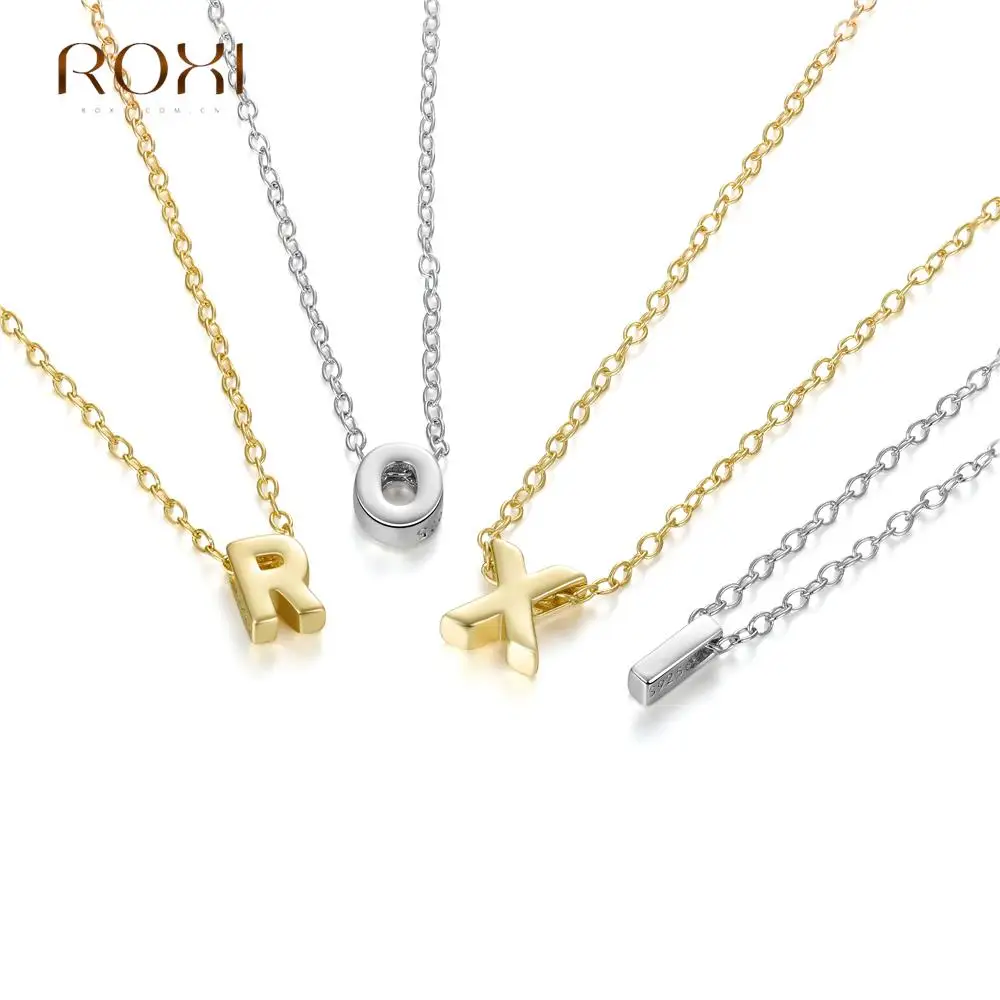 Top Trends: ROXI Glossy 26 English Alphabet Letters Pendant Necklaces For Women 925 Sterling Silver Choker Chains Jewelry Colar Masculino Shoppable Styles