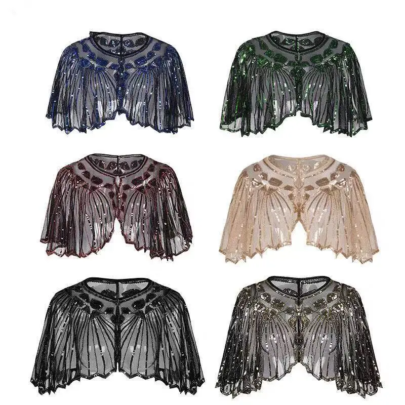 Top Trends: Women&#039;s Shawl Beaded Sequin Decor Evening Cape Cover Up Wedding Dress Shawl Evening Dress Sequined Shawl Shoppable Styles