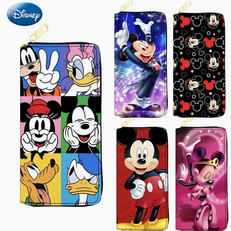 Top Trends: Disney Mickey Mouse Wallet For Women Cartoon Character Minnie Donald Duck PU Leater Long Wallet Multifunction Card Holder Clutch Shoppable Styles