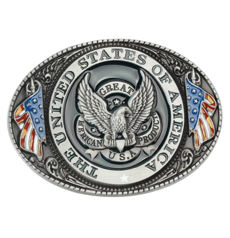 Top Trends: Eagle / Vulture American Flag Pattern Belt Buckle Handmade Homemade Belt Accessories Waistband DIY Western Cowboy Rock Style K42 Shoppable Styles