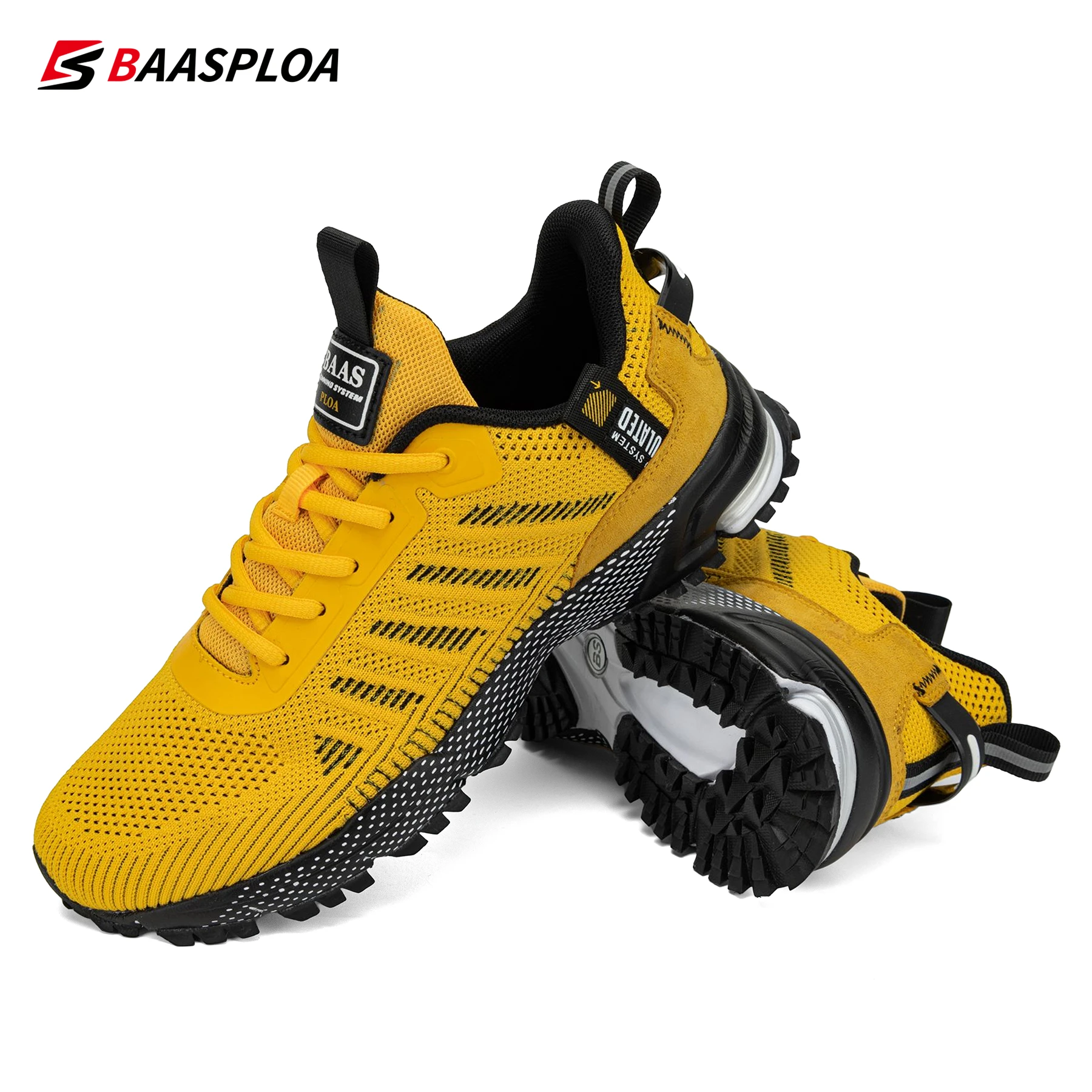 Top Trends: Baasploa Running Shoes For Men Lightweight Sneakers Man Designer Mesh Sneaker Lace-Up Male Breathable Sports Tennis Shoe Shoppable Styles