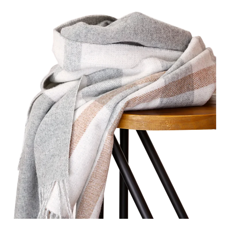 Top Trends: Luxury Plaid Scarf Winter Warm Cashmere Women Long Pashmina Foulard Female Scarves Lady Tassel Shawl Wraps 2022 Design New Shoppable Styles - Image 6