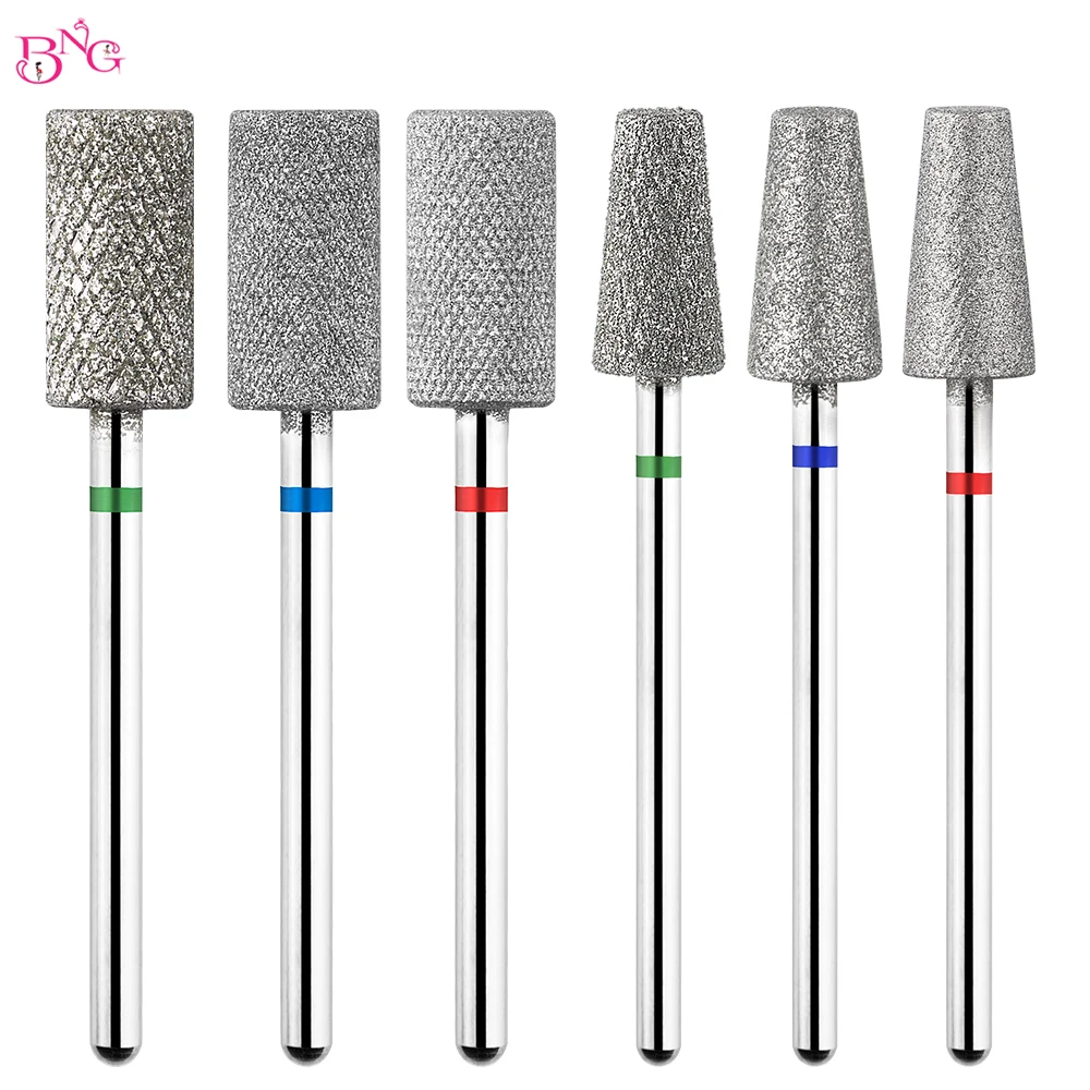 Top Trends: BNG Diamond Nail Sanding Drill Bits Cross Teeth Barrel Rotary Cuticle Clean Burr 3/32" Manicure Bit Drill Nail Accessories Shoppable Styles