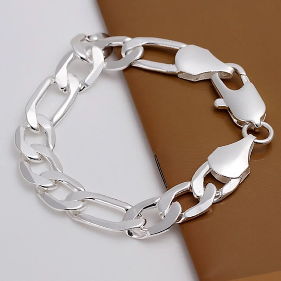 Top Trends: Top Quality Beautiful 925 Sterling Silver Bracelet Jewelry Fashion Charm Men Women Chain 6 / 8 / 10 / 12MM Bracelets Noble Nice Link Shoppable Styles