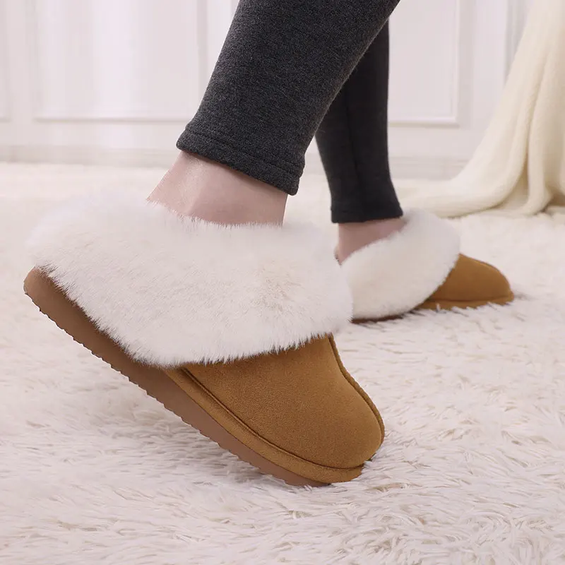 Top Trends: Comwarm Fluffy Fur Slippers For Women Men Furry Fuzzy Home Flats Shoes Winter Plush Slippers Indoor Couple Cozy House Fur Shoes Shoppable Styles - Image 5