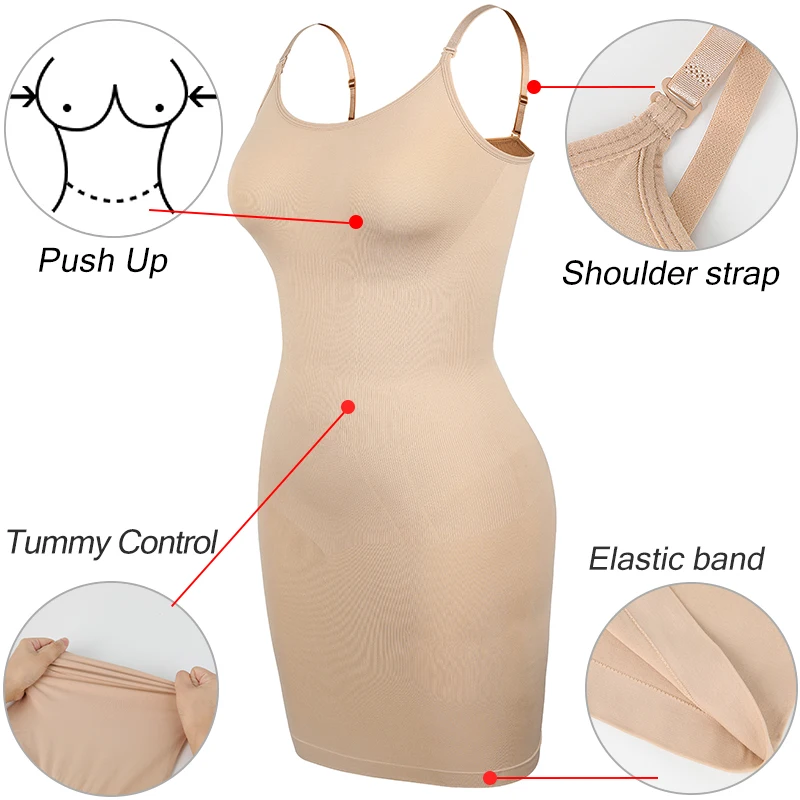 Top Trends: MISSMOLY Womens Shaperwear Slips For Under Dresses Tummy Control Shapewear Full Slip Dress Seamless Body Shaper Under Dress Shoppable Styles - Image 5