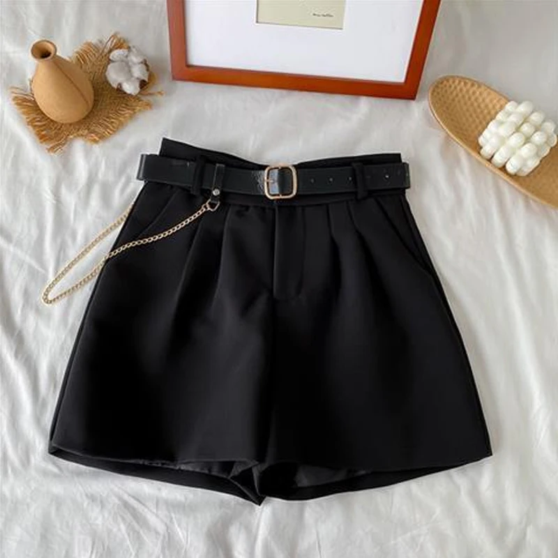 Top Trends: Casual High Waist Wide Leg Shorts Spring Autumn New Solid Color Loose All-match Trend A-line Pants Office Fashion Women Clothing Shoppable Styles