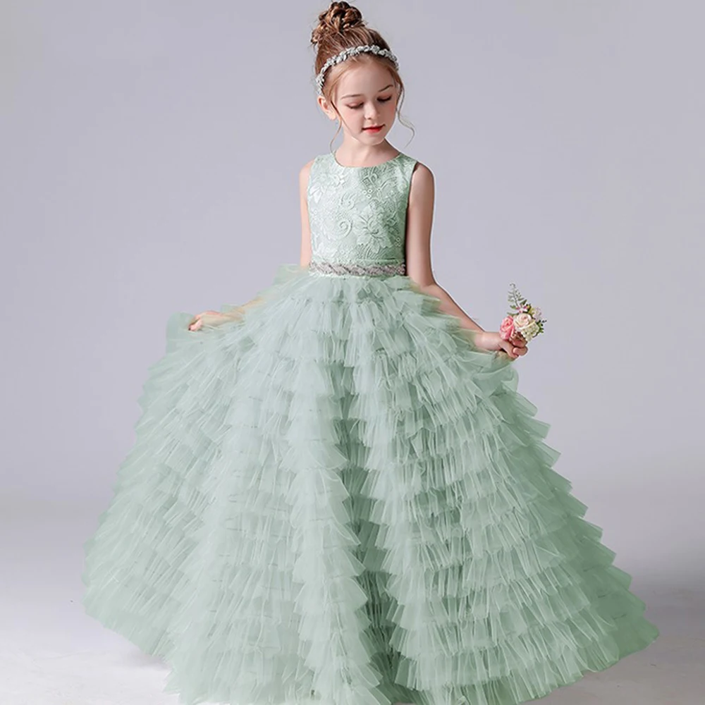 Top Trends: Dideyttawl Tulle Flower Girl Dresses 2024 Tiered Girls Princess Gown For Birthday Party Sleeveless Junior Bridesmaid Dress Shoppable Styles