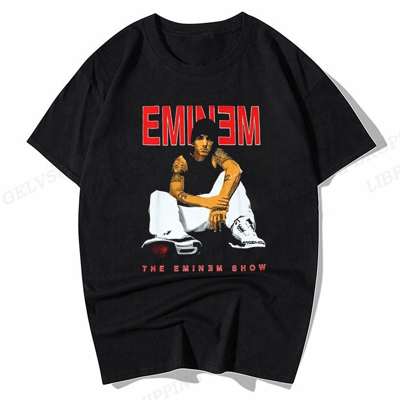 Top Trends: 2023 Summer Eminem T Shirt Men Fashion T-shirts Cotton Tshirt Kids Hip Hop Tops Tees Women Tshirt Rapper Camisetas Rock Tops Boy Shoppable Styles