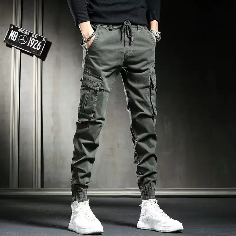 Top Trends: Spring Autumn Man Harem Y2k Trousers Tactical Military Cargo Pants Men Techwear High Quality Outdoor Hip Hop Work Stacked Slacks Shoppable Styles