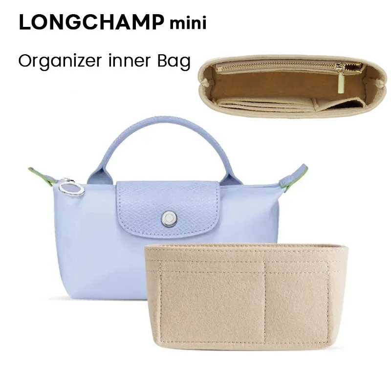 Top Trends: Bag Organizer With Zipper For Longchamp Mini Bag Storage Bag The Liner Bag Felt Purse Insert Handbag Liner Bag Shoppable Styles