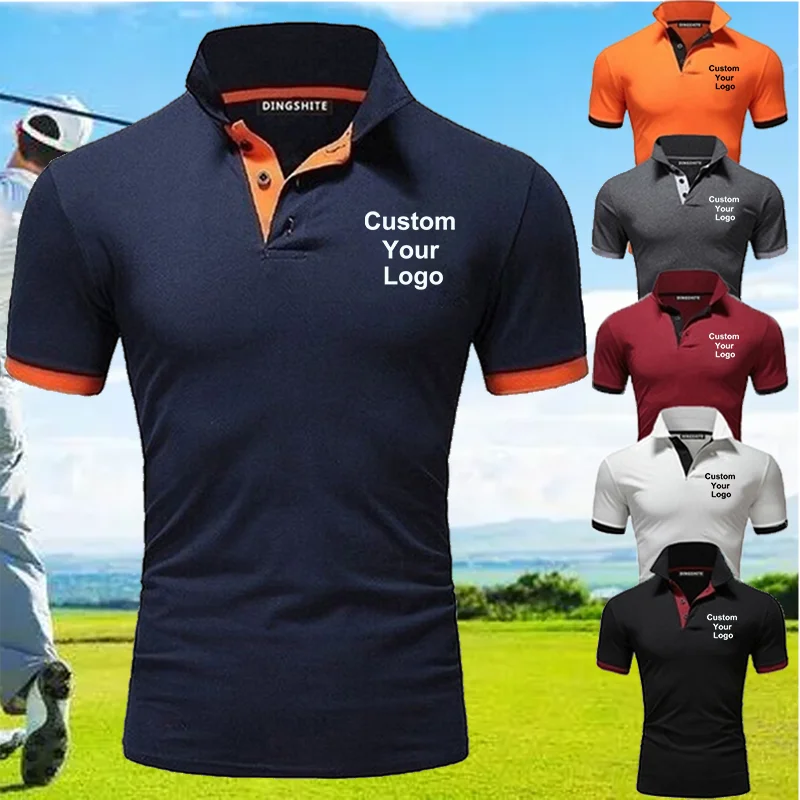 Top Trends: Men's New Custom Your Logo Short Sleeve Lapel T-Shirt Summer Fashion Casual Business Social Polo Shirt Shoppable Styles