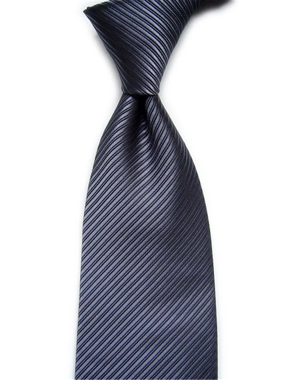 Top Trends: Men Women Fashion Ties 10CM 4'' Business Wedding Accessories Silk Tie Solid Striped Black Blue Red White Purple Necktie Shoppable Styles - Image 3