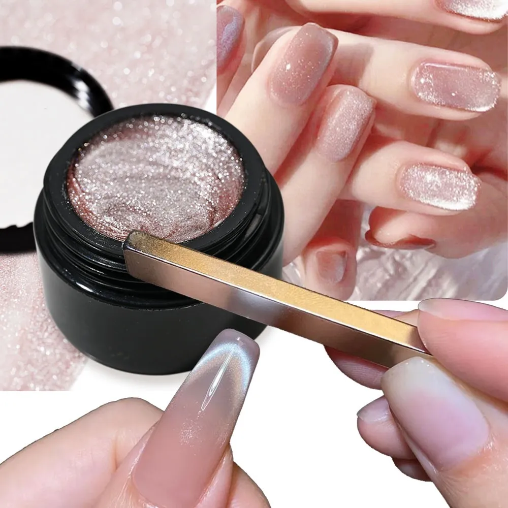 Top Trends: Magnetic Crystal Cat Eye Gel Polish For Manicure Soak Off UV Nail Gel 5 / 8ml Semi Permanent UV LED Cured Shining Glitter Varnish Shoppable Styles