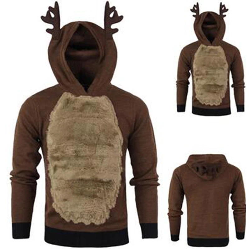 Top Trends: Unisex Christmas Hoodies Sweater Men Women Cute Christmas Elk Cosplay Sweaters Leisure Ugly Christmas Reindeer Sweater Pullovers Shoppable Styles