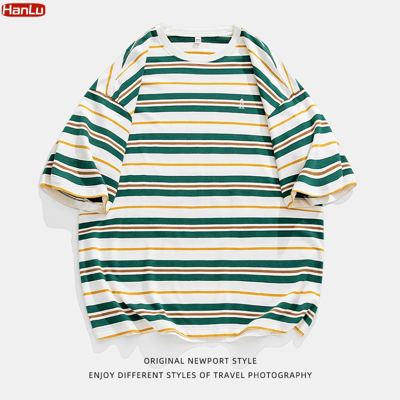 Top Trends: Hip Hop Streetwear Tshirt Striped Oversized T-Shirt Cotton Loose Short Sleeve T Shirt 2023 Men Women Fashion Summer Tops Tees Shoppable Styles