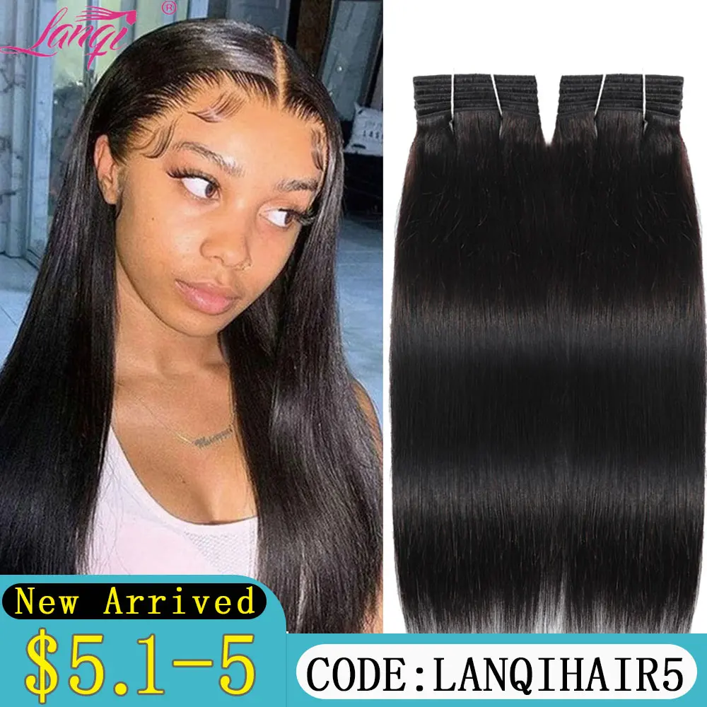 Top Trends: Straight Human Hair Bundles Human Hair Weave Brazilian 100% Human Hair Bundles Remy Natural Color Hair Extensions Shoppable Styles