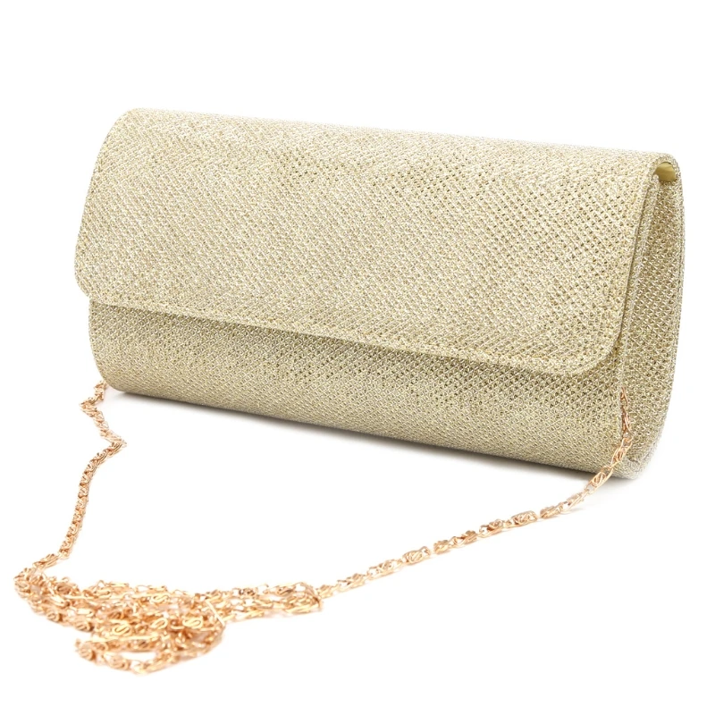 Top Trends: Ladies Handbag Wedding Luxury Chain Crossbody Bags Shiny Envelope Bag Women Gold Silver Evening Party Clutch And Purse Female Shoppable Styles