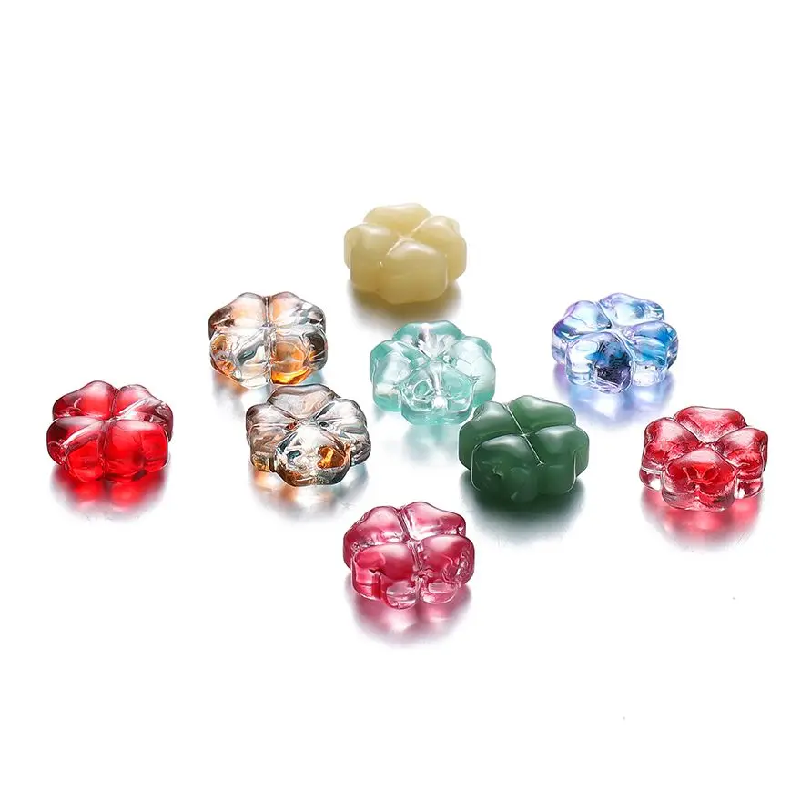 Top Trends: 10 / 20pcs 10mm Czech Lampwork Crystal Flower Spacer Beads Flat Round Loose Beads For DIY Jewelry Making Supplies Accessories Shoppable Styles - Image 5