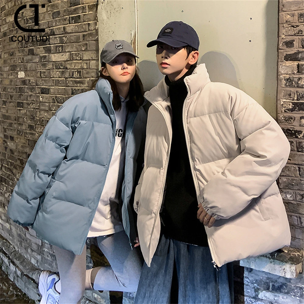 Top Trends: COUTUDI Winter Jacket For Women Men Thicken Warm Parkas Coat Korean Style Fashion Streetwear Loose Women&#039;s Winter Cotton Clothes Shoppable Styles