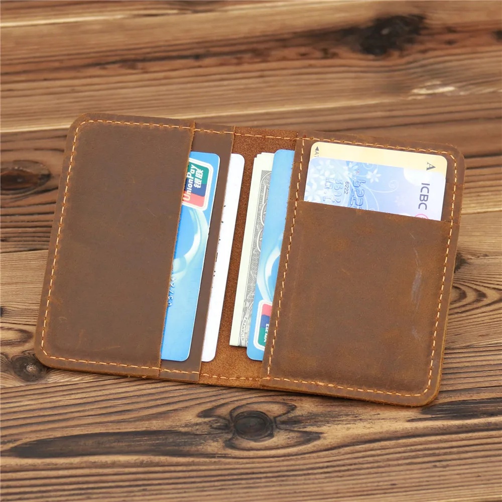 Top Trends: Men's Card Holder Wallet Leather Minimalist Personalizd Small Thin Purse Slim Mini Credit Card Bank ID Card Holder Wallet Shoppable Styles