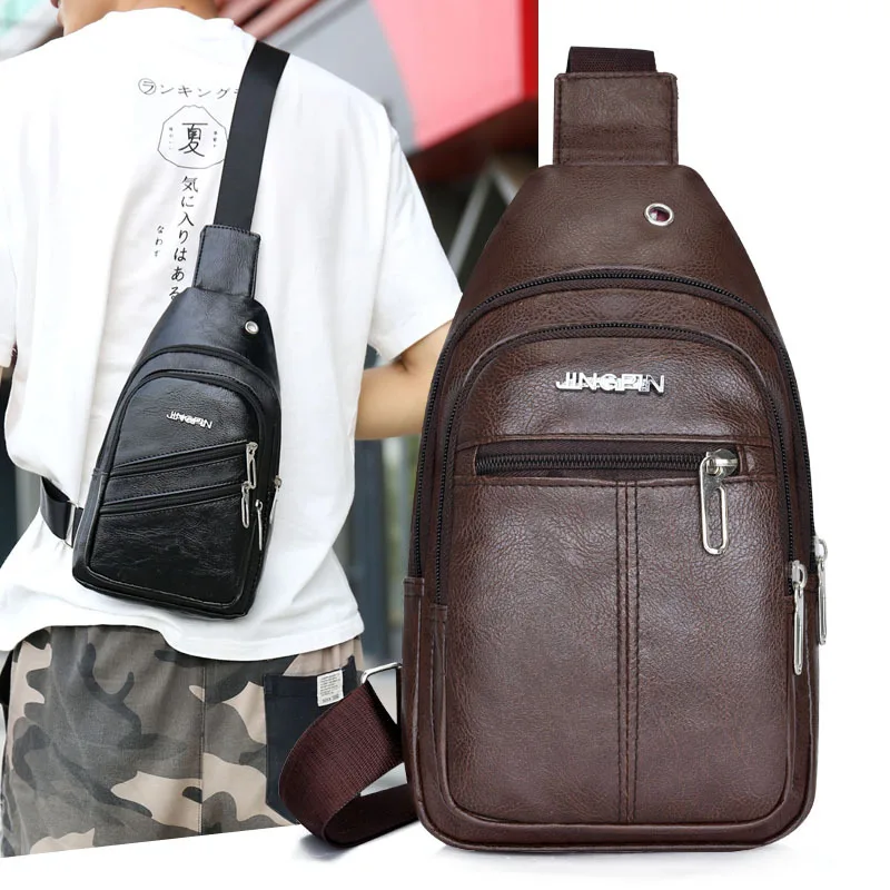 Top Trends: Men's Vintage Leather Men's Crossbody Bag Casual Fashion Crossbody Bag Classic Men's Leather Bag High Quality PU Shoulder Bag Shoppable Styles