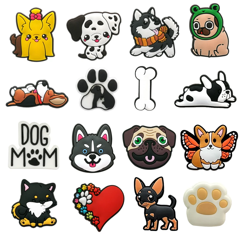 Top Trends: New Arrivals 1Pcs Cute Dog Pvc Shoe Charms For Croc Accessories Pin DIY Bracelet Wristband Kids Adults Party Favor Gifts Shoppable Styles