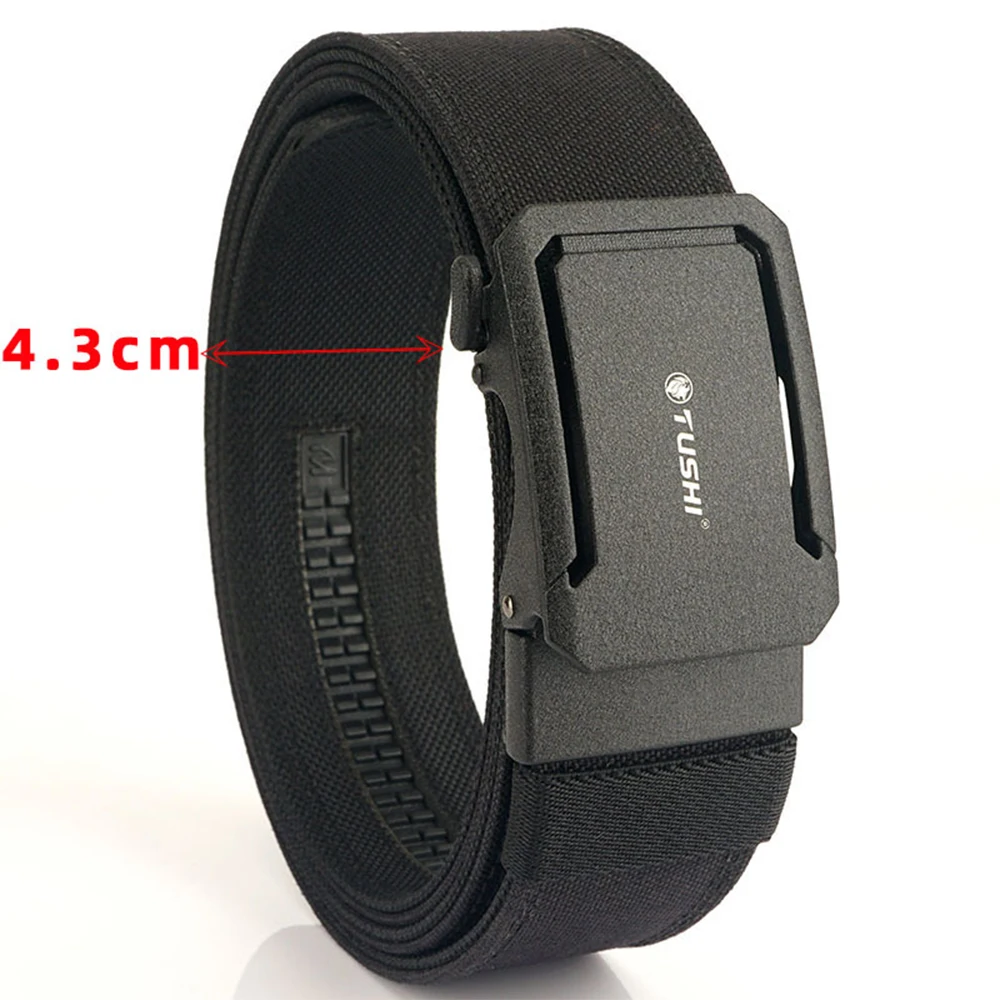 Top Trends: New 4.3cm Men Outdoor Hunting Metal Tactical Belt Multi-function Alloy Buckle High Quality Marine Corps Canvas Hanging Gun Belt Shoppable Styles - Image 2