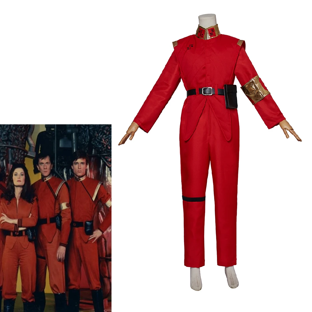 Top Trends: TV Series V Visitors Cosplay Costume Men's Red Military Uniform Suits 80s Classic Jacket Pants Halloween Theme Party Roleplay Shoppable Styles