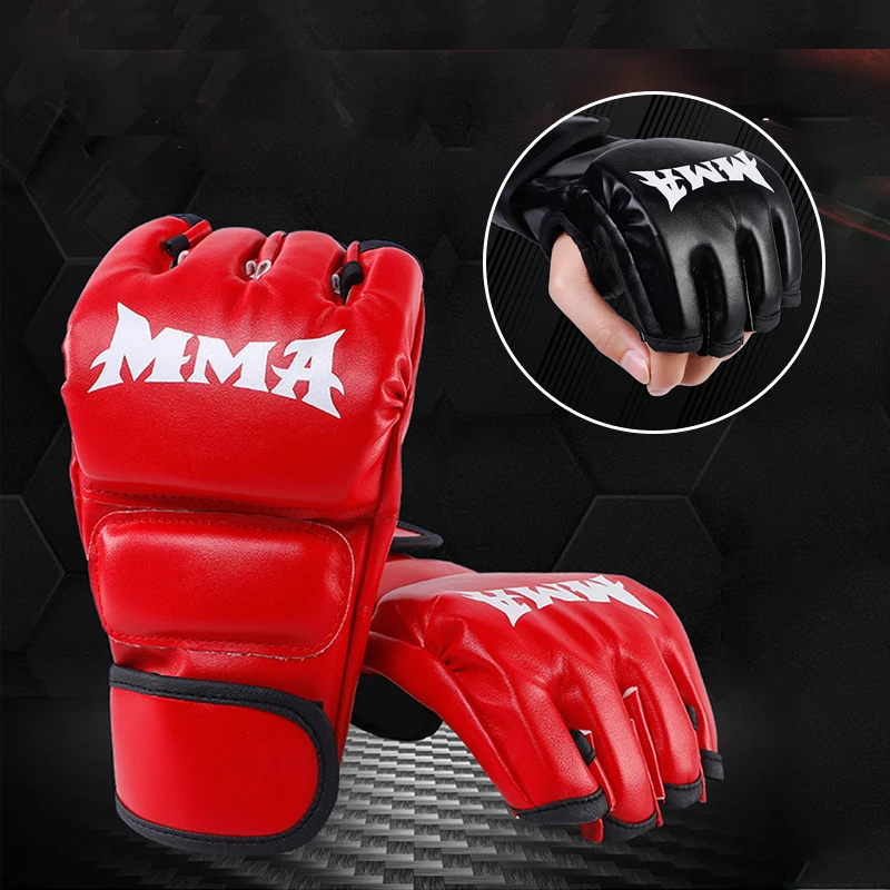 Top Trends: Adult Half-finger Professional Boxing Gloves Mma Muay Thai Sanda Thickened Men&#039;s Training Breathable Gloves Fighting Gloves Shoppable Styles