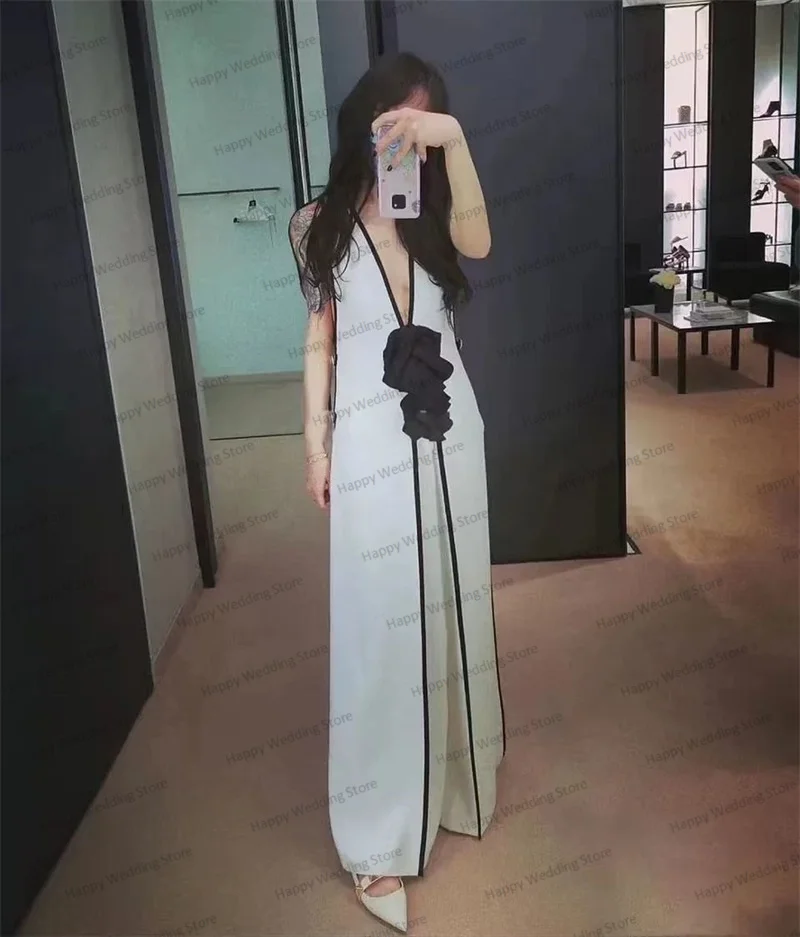 Top Trends: Long White Women Suits Set For Wedding Elegant Blazer+ Pants 2 Pieces Sleeveless Party Prom Dress Gown Young Girl Custom Made Shoppable Styles - Image 2