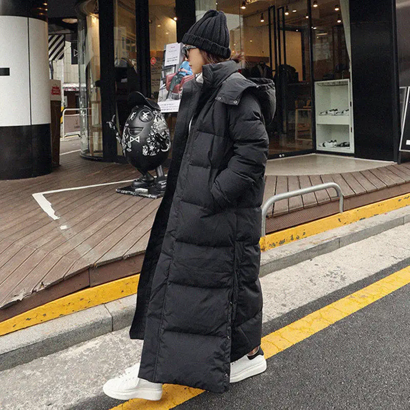 Top Trends: Winter Long Hooded Parka Coat Fashion Casual Thick Cotton Padded Coat -30 Degrees Loose Warm Cotton Coat Large Padded Snow Coat Shoppable Styles