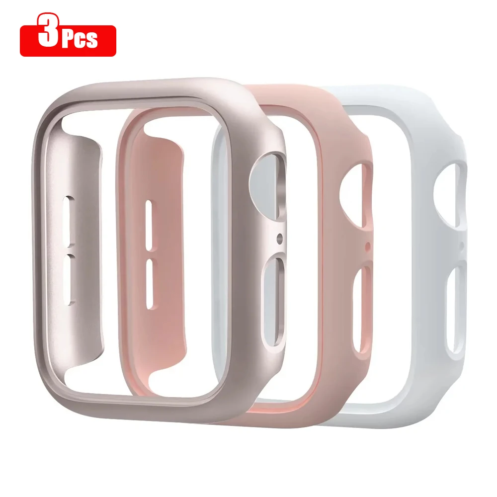 Top Trends: 3pcs Hard PC Case For Apple Watch 45mm 41mm 38mm 42mm 40mm 44mm Matte Bumper Protective Case Frame For IWatch SE 9 8 7 6 5 4 3 2 Shoppable Styles