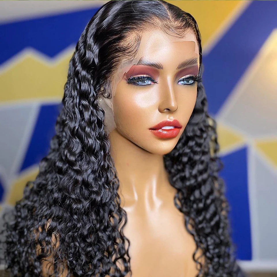 Top Trends: 13x4 Kinky Curly Lace Front Human Hair Wigs Closure Wig Brazilian Curly Deep Wave Frontal Wigs For Women 30 Inch Lace Front Wig Shoppable Styles