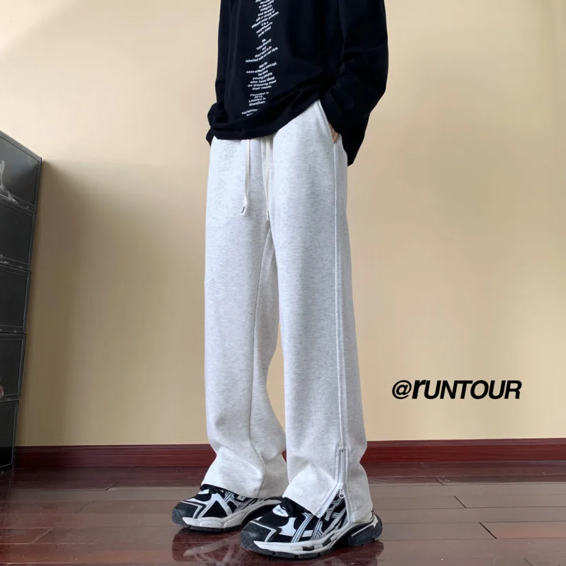 Top Trends: Autumn Sports Pants Men Oversized Casual Wide-leg Pants Men Streetwear Sweatpants Loose Straight Pants Mens Joggers Trousers Shoppable Styles