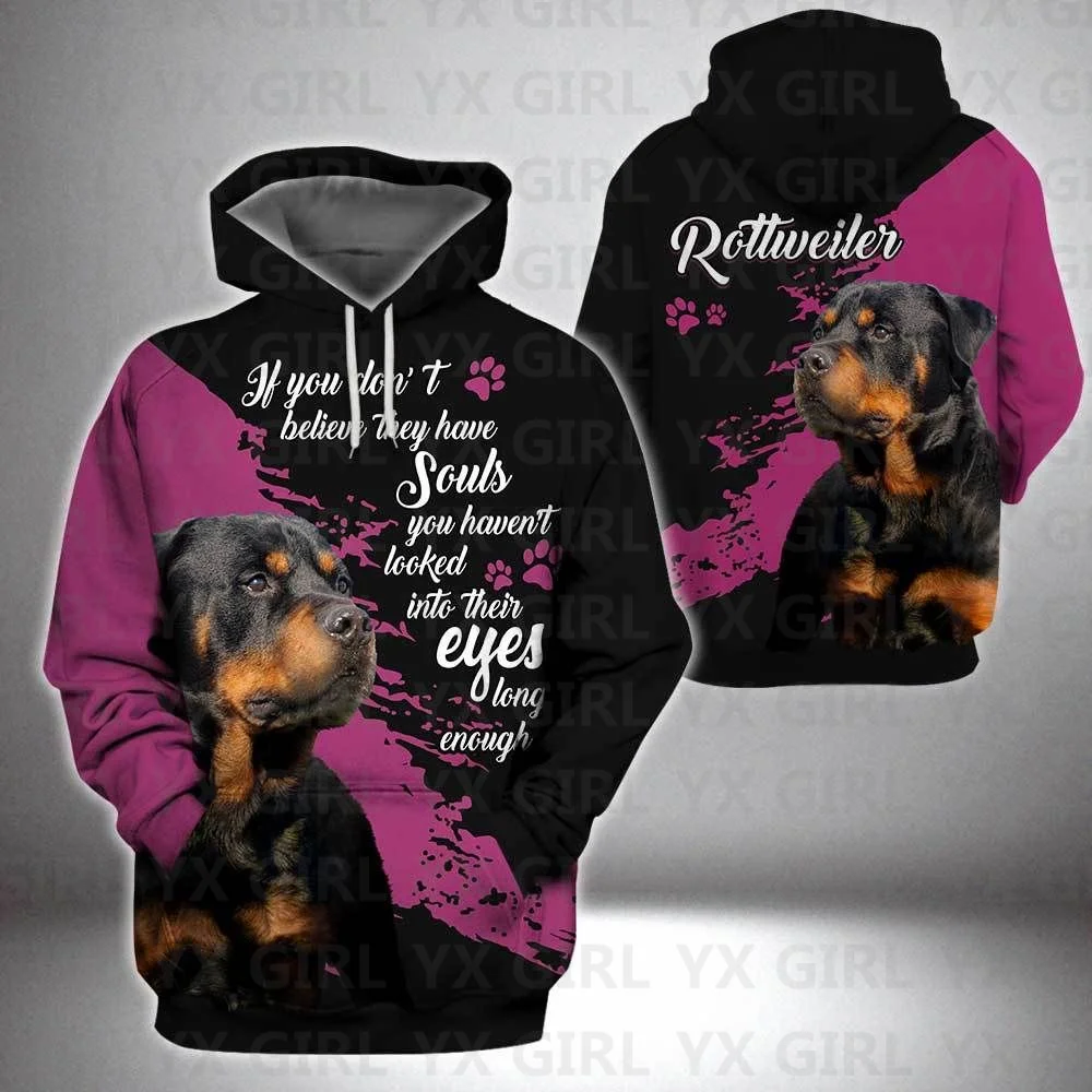 Top Trends: Rottweiler / German Shepherd / Cane Corso 3D All Over Printed Hoodies Women's For Men Pullovers Street Tracksuit Love Dog Gift Shoppable Styles