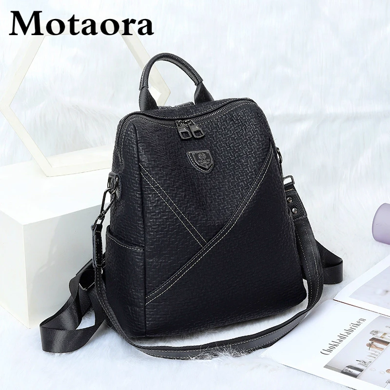 Top Trends: MOTAORA Genuine Leather Women Backpack High Quality Waterproof Backpacks For Teenage Girls Anti-theft Female Travel Bag Mochila Shoppable Styles