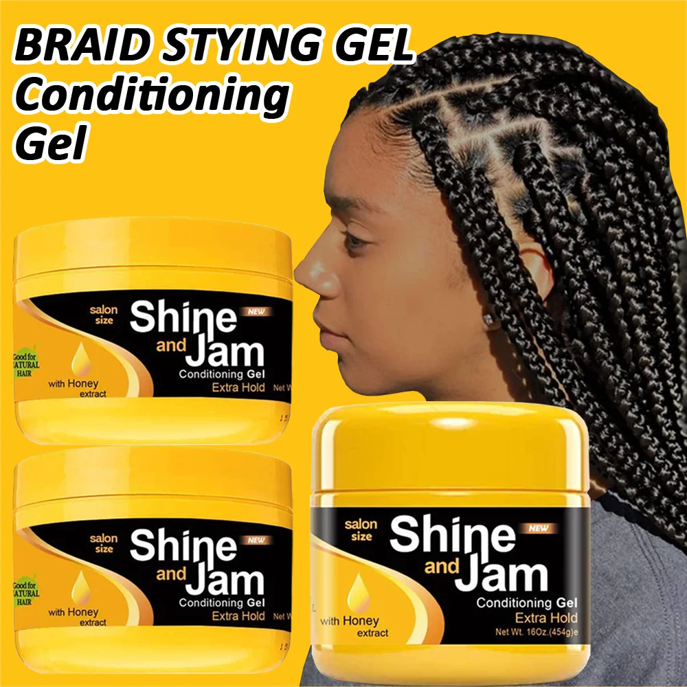 Top Trends: Shine And Jam Conditioning Gel Extra Hold Edge Control For Braiders Styling Gel Great For Braiding, Twisting, Smooth Edges 8OZ Shoppable Styles